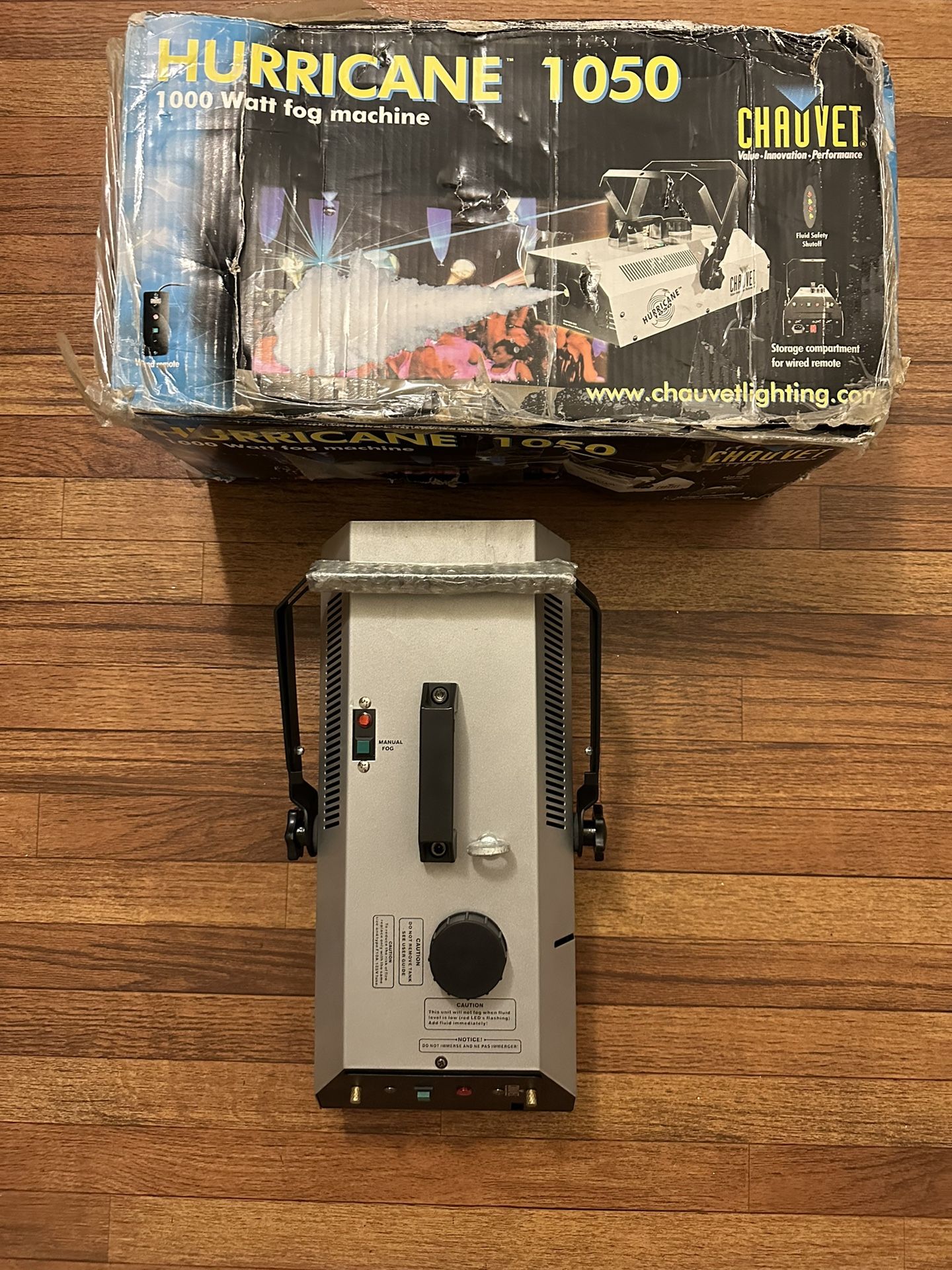 Chauvet Hurricane 1050 Fog Machine without Remote - Silver