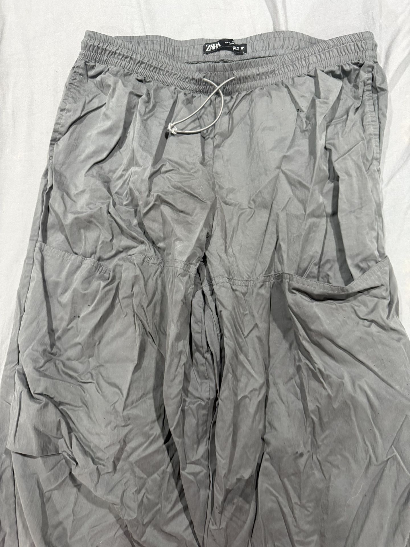 Zara Grey Parachute Pants