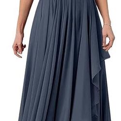 Lace Blue Long Dress Size 14