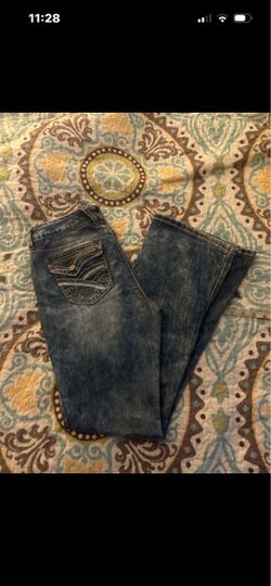 Ladies Rue 21 TwentyOne Black Blue Jeans 11/12 Regular 32 x 32
