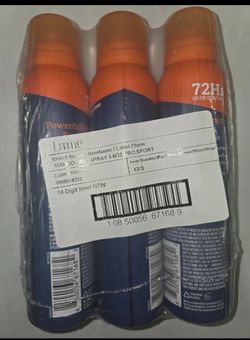 3 pack Mando Men’s Whole Body Pro Sport Deodorant 72 Hr Invisible Spray 3.6 oz