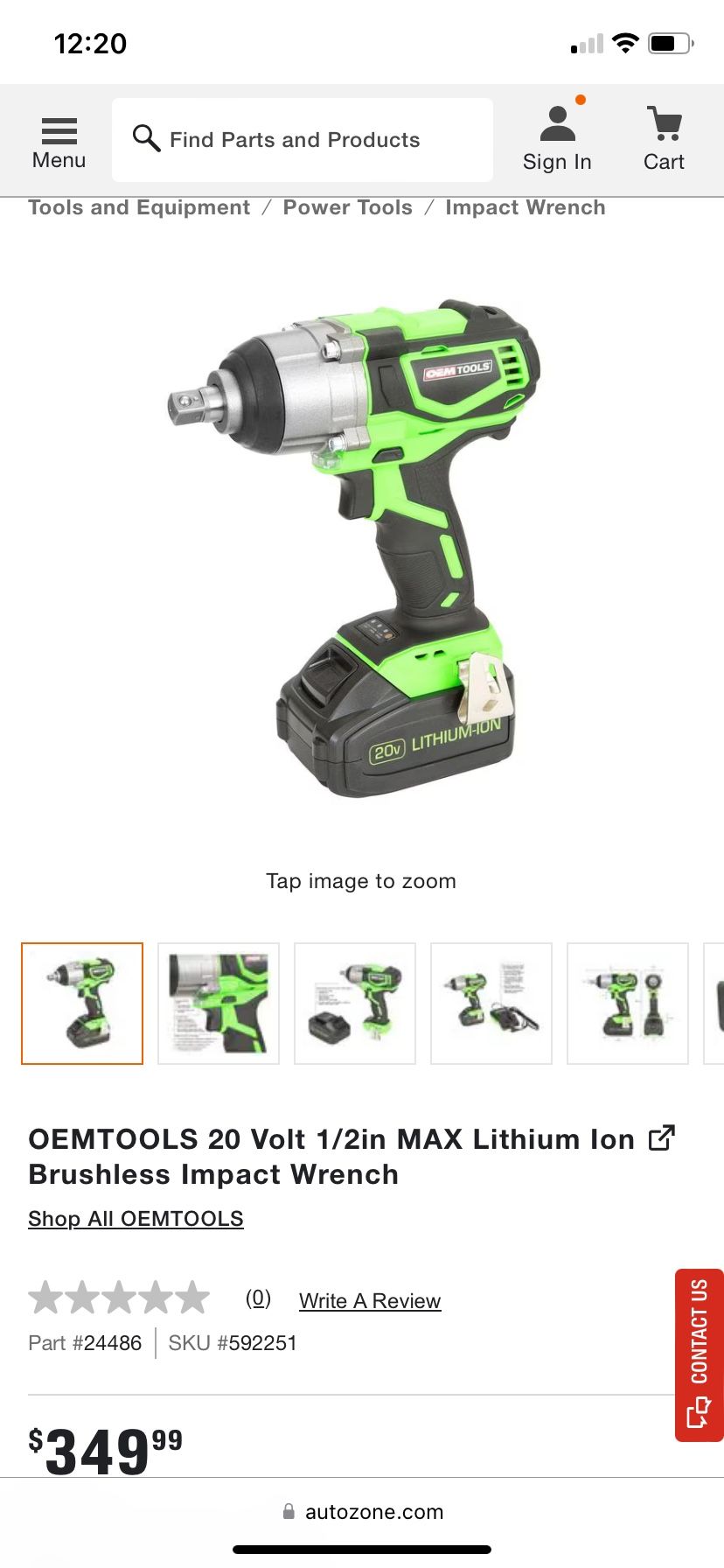 OEMTOOLS 20 VOLT 1/2in Max
