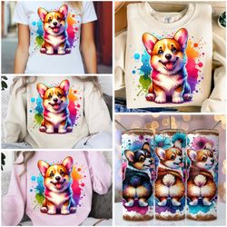 Corgi Sweatshirt And Tumbler Combo Great Quality 