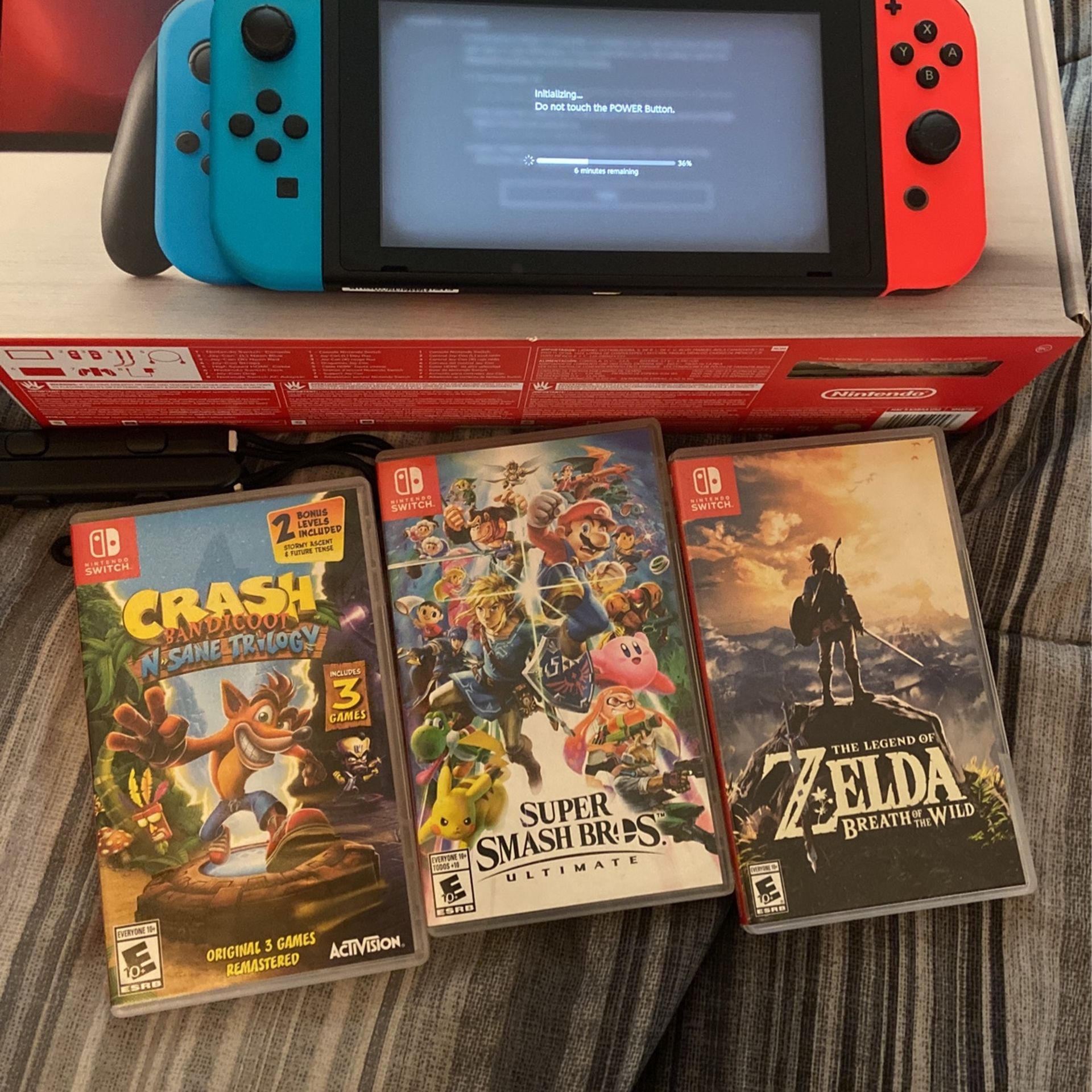 Nintendo Switch With 3 Games Great Conditions