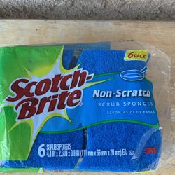 SCOTCH-BRITE NON SCRATCH SCRUB SPONGES 6PACJ