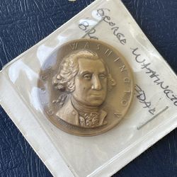 George Washington High Relief Medal, Medallic Art Co., Bronze Token, 32mm