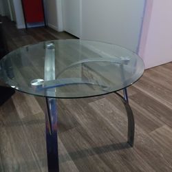 Glass An Chrome End Table