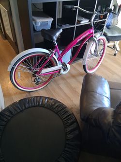 Moving Sale. Bike, trampoline and Swivel Table