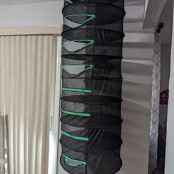 8 Layer Plant Drying Rack, Heavy Duty EcoFriendly Hanging Mesh Net Fluorescent Green for Garden  Herb Dryer 