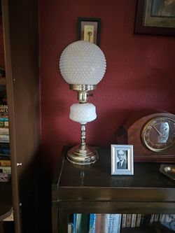 Vintage Milk Glass Lamp
