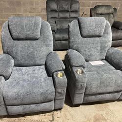 Set of 2 Power Lift Chair with Massage & Heat, Electric Recliner Chairs for Adults, Remote Control