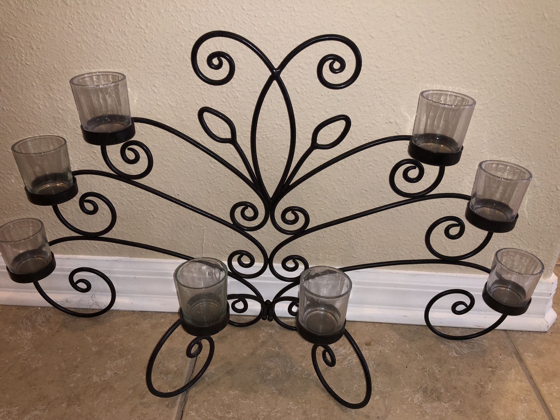 Decorative Metal Butterfly/Peacock Votive Candle Holder 