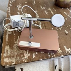 Apple Watch And Apple Iphone Charger All In One Rose Gold