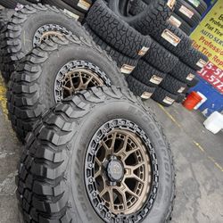 💯Nuevos Vendo Un Set De rines Nuevos 17x9 Con Llantas 285-70R17 Excelente Condición