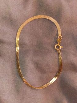 14k Solid Italian Gold Bracelet 7 inches