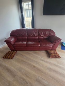 Red Leather Couch