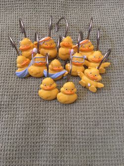Duck shower curtain holders