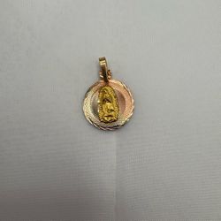 14k San Judas/Virgen Pendant 