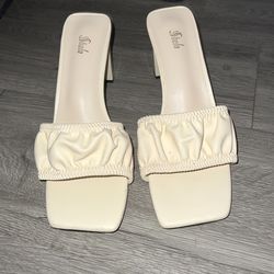 White Mule Heels