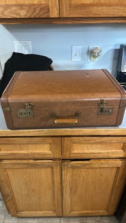 Vintage leather suitcase