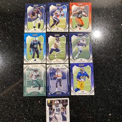 Lot of 10 PLAYOFF 2021 Football Cards: 40, 51, 55, 103, 129, 161, 186, 223, 229, 413