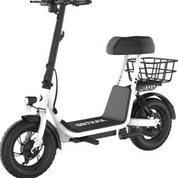 Gotrax A5 Electric Scooter w/ Seat for Adults, 12" Pneumatic Tire, Max 15.5 Miles&15.5 Mph Power by 400W Motor