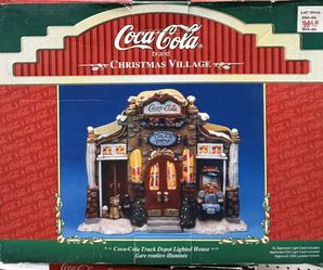 Coca Cola Truck Depot Lighted House Christmas Village