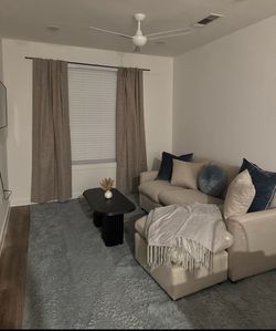 Living Spaces Sofa with reversible chaise
