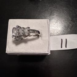 White sapphire, ring size 7
