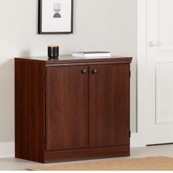 South Shore Morgan Storage Cabinet, 19.38"D x 32.88"W x 32.38"H, Royal Cherry