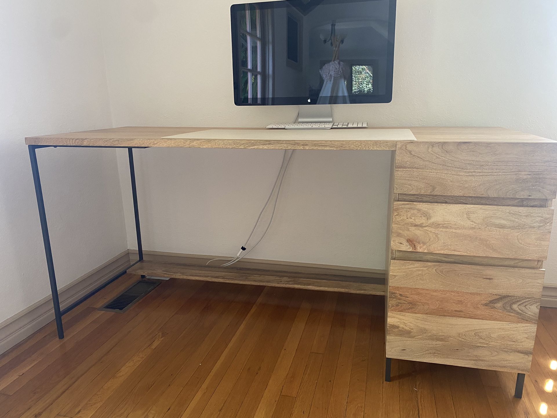 Westelm - Industrial Modular Desk W/ File Cabinet (64”)