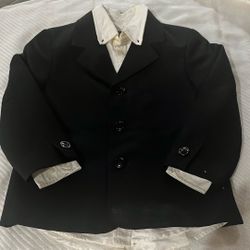2 Pieces Size —6 ( Small) Boys Christmas Dress Coat And White Shirt 