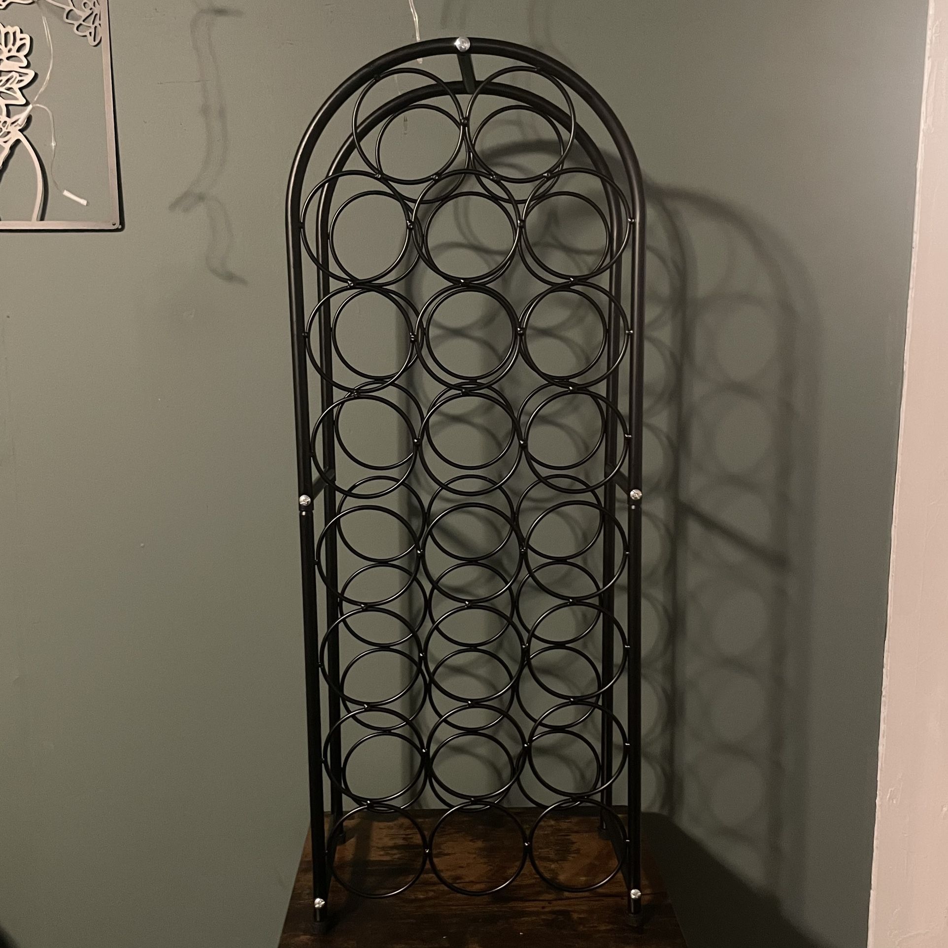 23 Bottle Black Wine Rack