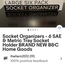 Tool Box Socket Organizer