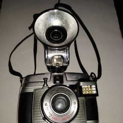 Old Vintage Camera With Flash