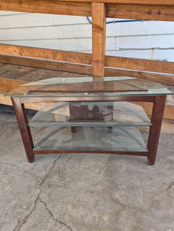 Glass tv stand