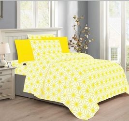 Elegant Comfort Luxury Soft 6-Piece Bed Sheet Set Cube Geometric Pattern Sheet Set 1500 Premium Quality Wrinkle and Fade Resistant Coziest Bedding Set