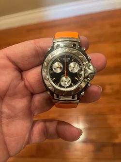 Tissot TRace Chronograph T472 Orange Rubberstrap