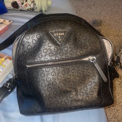 Black GUESS mini Backpack. Basically New 
