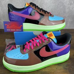 Nike Air Force 1 Low x Undefeated Pink Prime Size 11 DV5255-200 Patent Leather Multicolor Men’s Shoes OG Rare