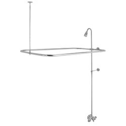 DANCO Add-A-Shower Bathtub to Shower Conversion Kit for Clawfoot Tubs, Polished Chrome, (52406)