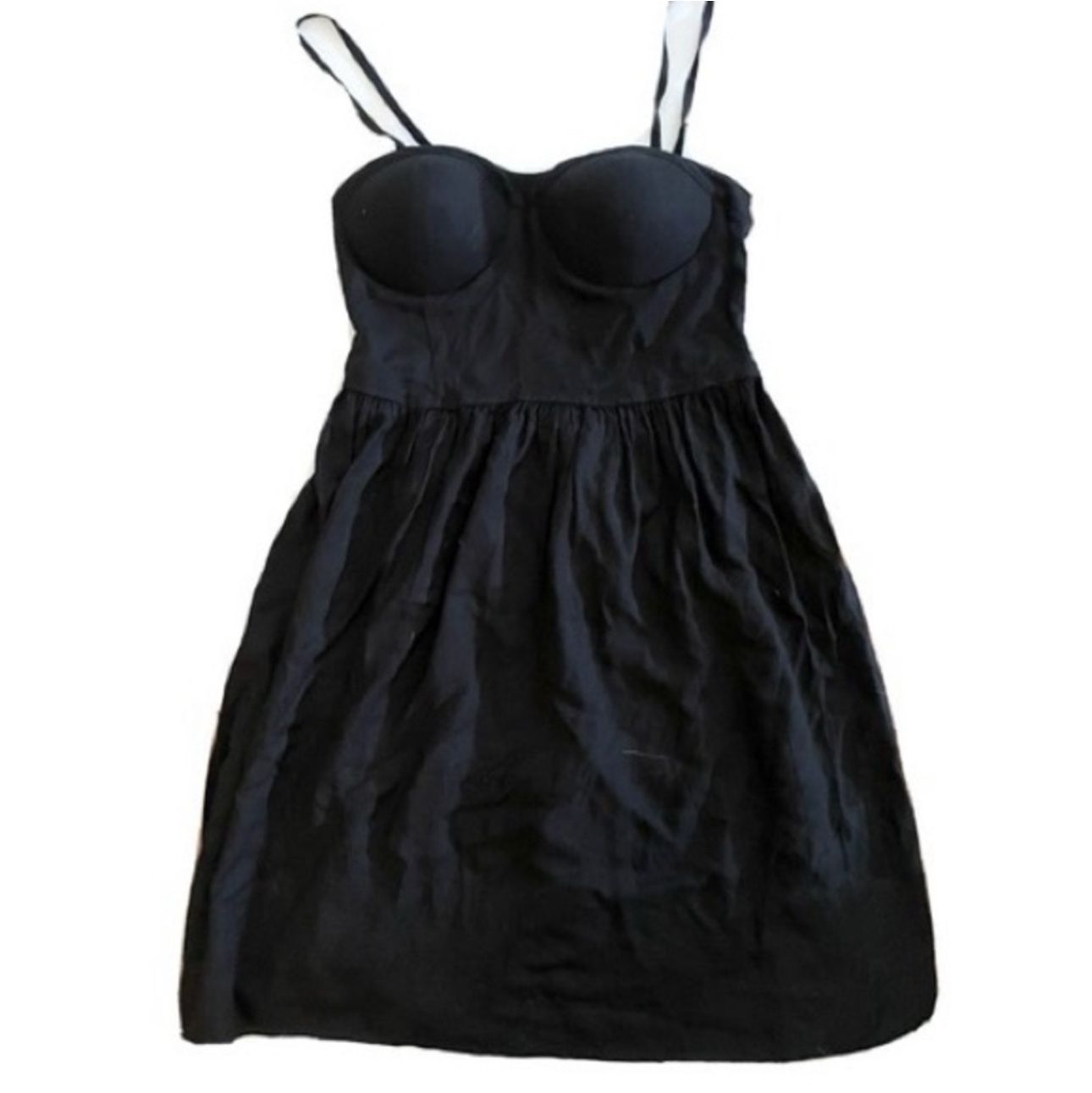 Rewash - Little Black Dress with Moulded Cups and Ruched Back