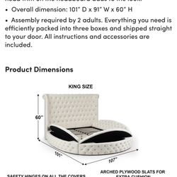 King Storage Bed