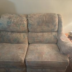 2 Piece Couch 1 Side Reclines