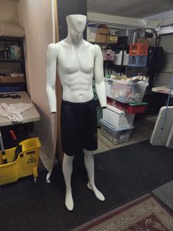 6ft Tall Full Body Male Mannequin Movable Arms
