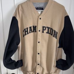 Champion Vintage Sweater Jacket, Size Adult Large. Great Condition, Great Color Combination. 