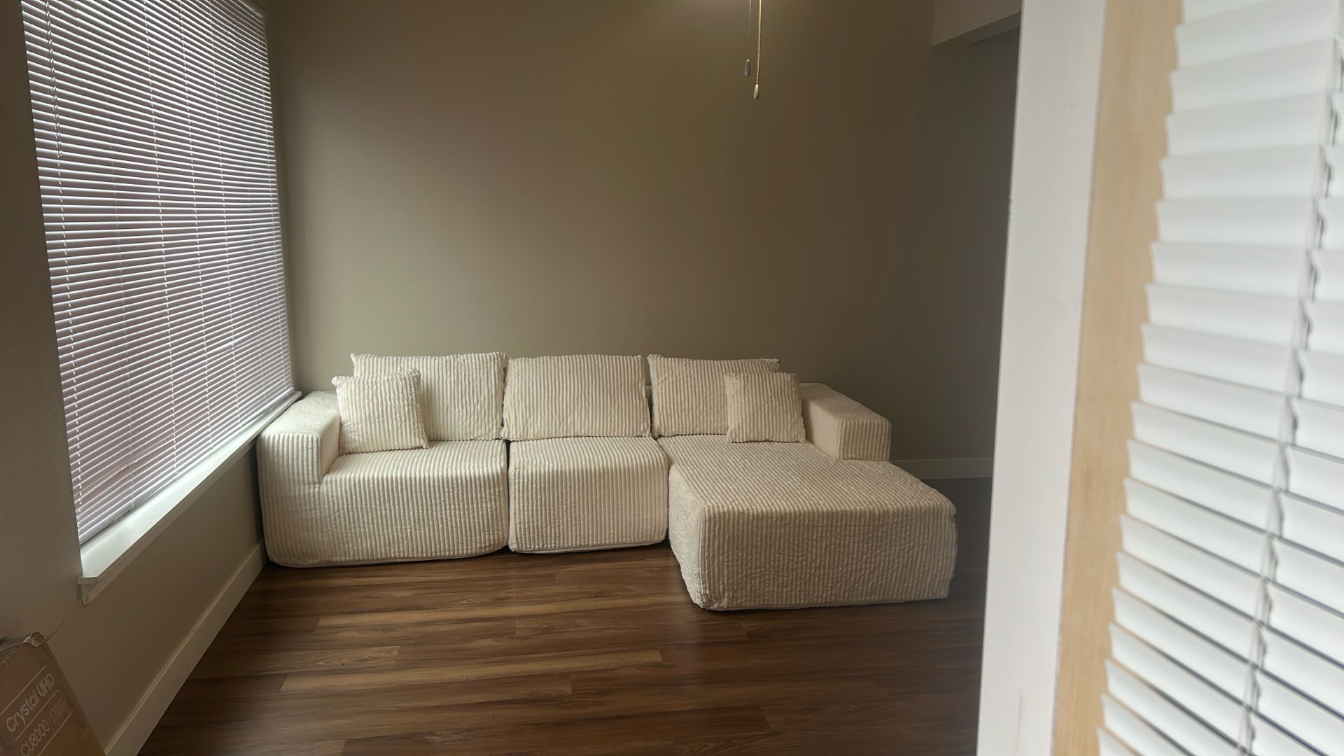 	 Weture 108” Modular Sectional Sofa,... Size: Right Facing Chaise Color: Beige 