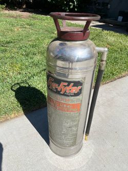 Vintage Pyrene Py-Fyter Stainless Steel Fire Extinguisher