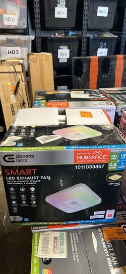 Commercial Electric Smart LED Exhaust Fan with Bluetooth Speaker