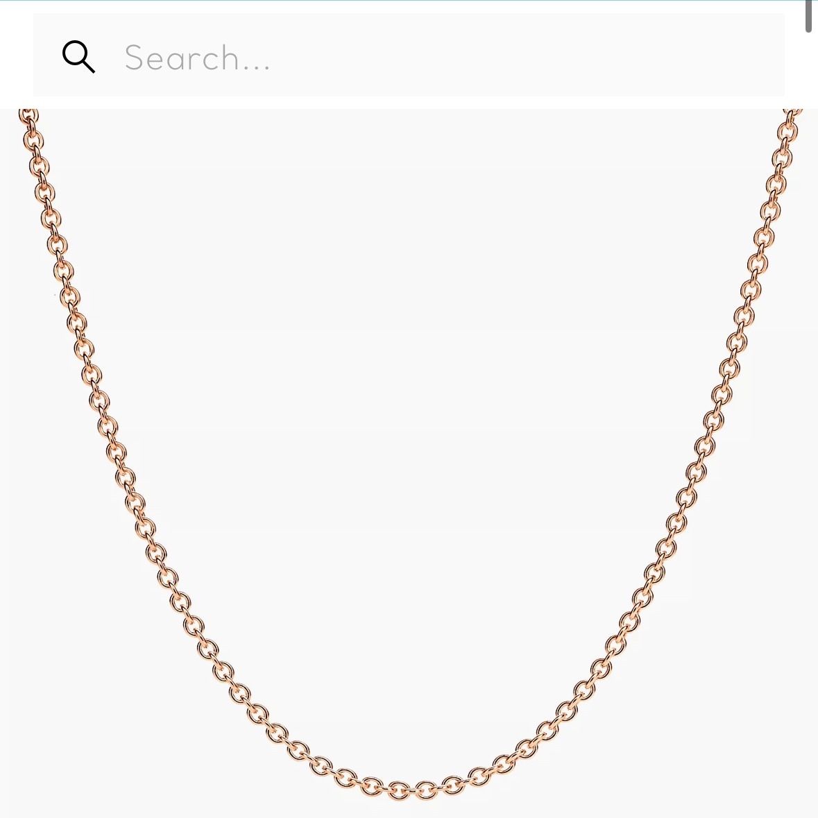 Tiffany & Co 18” Rose Gold Chain Necklace 